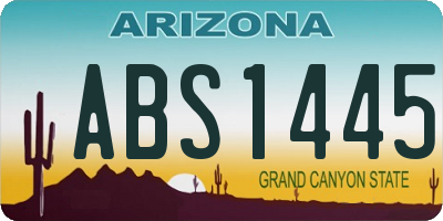 AZ license plate ABS1445