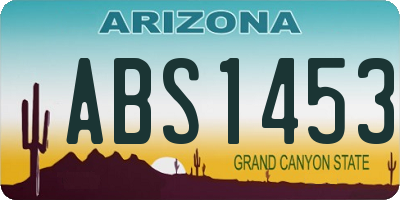 AZ license plate ABS1453