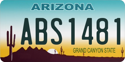 AZ license plate ABS1481