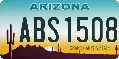 AZ license plate ABS1508