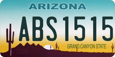 AZ license plate ABS1515