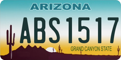 AZ license plate ABS1517