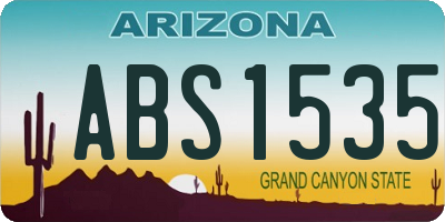 AZ license plate ABS1535