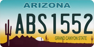 AZ license plate ABS1552