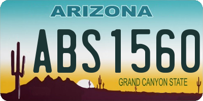 AZ license plate ABS1560