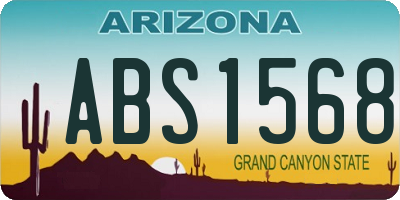 AZ license plate ABS1568