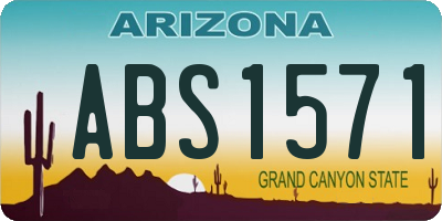 AZ license plate ABS1571