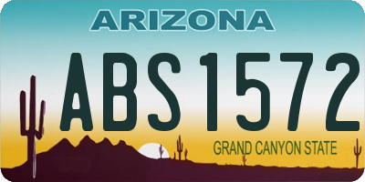 AZ license plate ABS1572