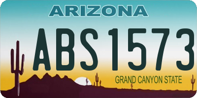 AZ license plate ABS1573