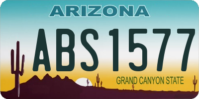 AZ license plate ABS1577