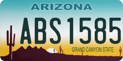 AZ license plate ABS1585