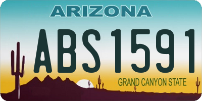 AZ license plate ABS1591