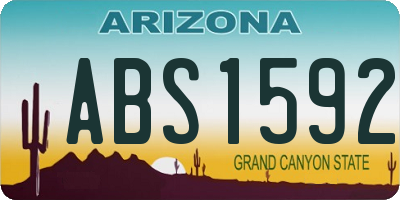 AZ license plate ABS1592