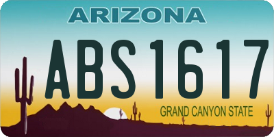 AZ license plate ABS1617