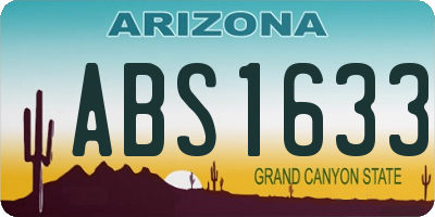 AZ license plate ABS1633