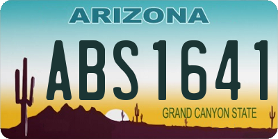 AZ license plate ABS1641