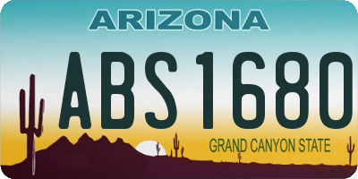 AZ license plate ABS1680