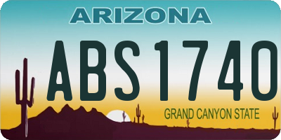AZ license plate ABS1740