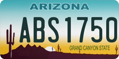 AZ license plate ABS1750