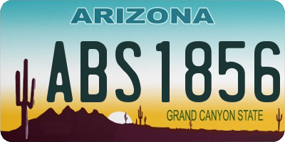 AZ license plate ABS1856