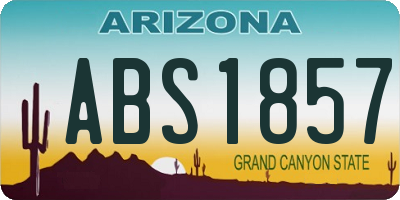 AZ license plate ABS1857