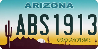 AZ license plate ABS1913