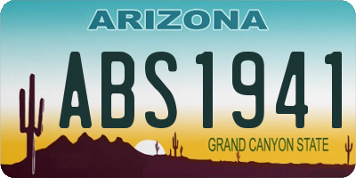 AZ license plate ABS1941