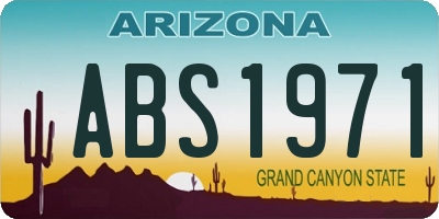 AZ license plate ABS1971