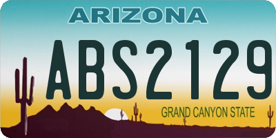 AZ license plate ABS2129
