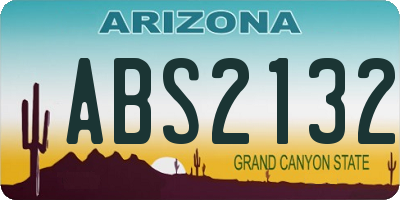 AZ license plate ABS2132