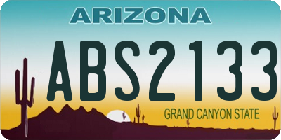 AZ license plate ABS2133