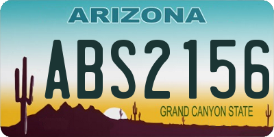 AZ license plate ABS2156