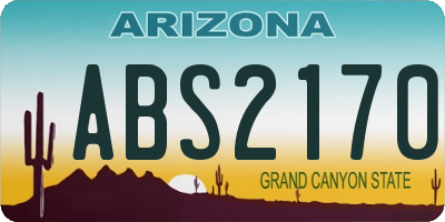 AZ license plate ABS2170