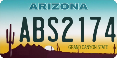 AZ license plate ABS2174