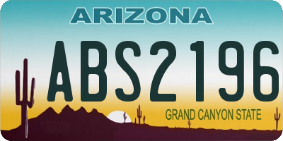 AZ license plate ABS2196