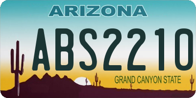 AZ license plate ABS2210