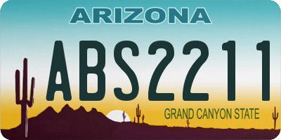 AZ license plate ABS2211