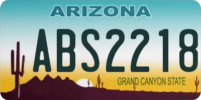 AZ license plate ABS2218