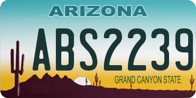 AZ license plate ABS2239
