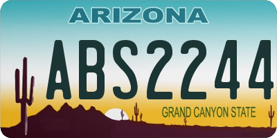 AZ license plate ABS2244
