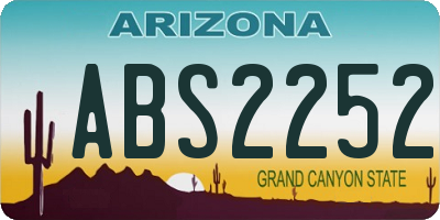 AZ license plate ABS2252