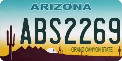 AZ license plate ABS2269