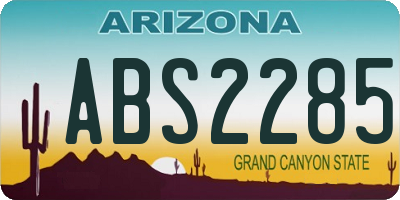 AZ license plate ABS2285