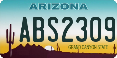 AZ license plate ABS2309