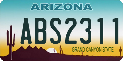 AZ license plate ABS2311