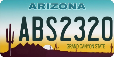 AZ license plate ABS2320