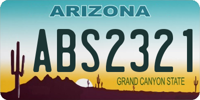 AZ license plate ABS2321