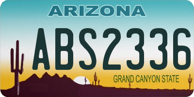 AZ license plate ABS2336