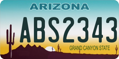 AZ license plate ABS2343