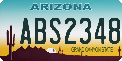 AZ license plate ABS2348
